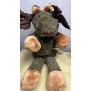 1978 Anya international Brown Moose Puppet Plush Vintage Pre School or Teachers